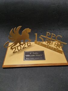 Trophäe für den Gesamtsieg bei der 6. Trofeo PPC1500 Italy 2026 in Treviso