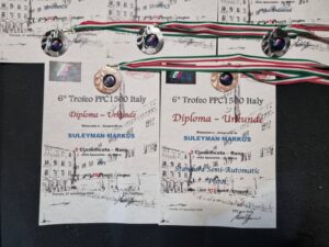Urkunden und Bronzemedaillen von Markus Suleyman - 6. Trofeo PPC1500 Italy 2026